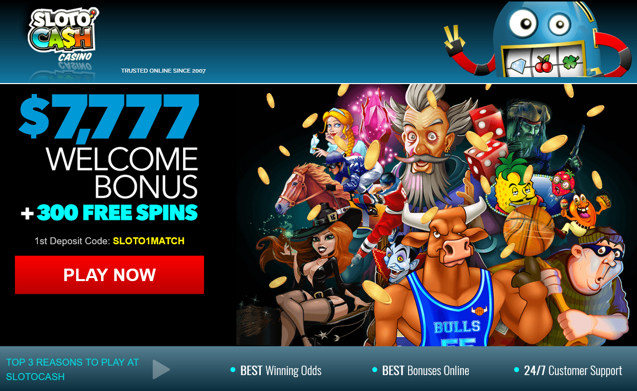 Slotocash Welcome Bonus
Landing Page