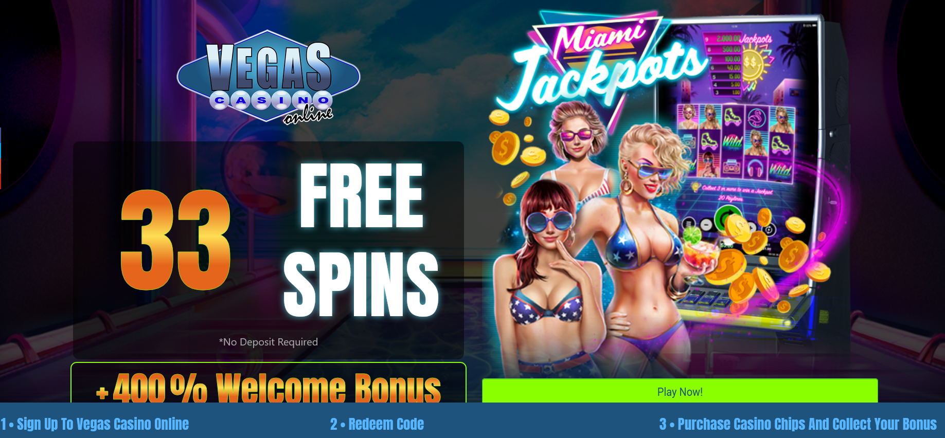 300% WELCOME BONUS + 33 FREE SPINS