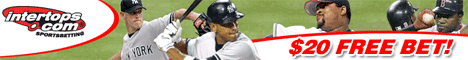 $20 free bet at Intertops